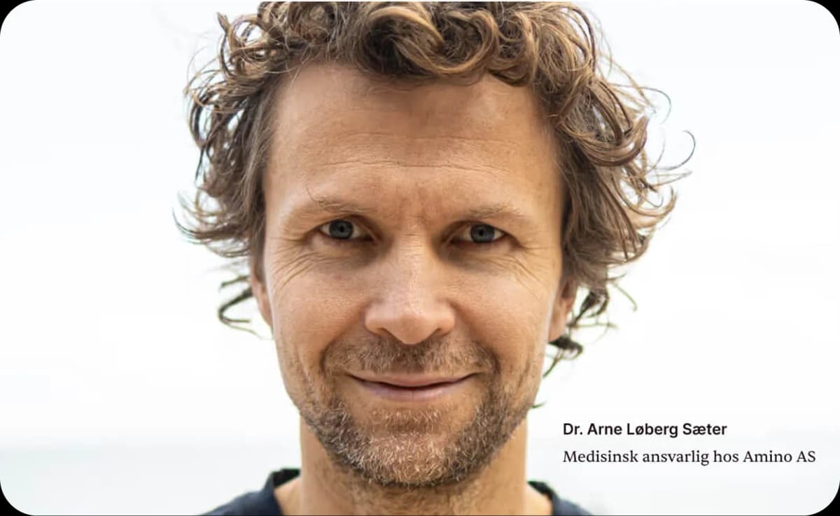 Dr. Arne Løberg Sæter, medisinsk ansvarlig lege i Amino